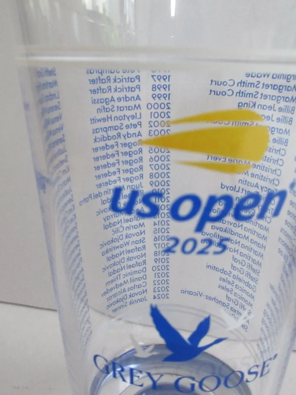 Grey Goose Vodka 2025 US Open Tennis Honey Deuce Acrylic Souvenir Cup Set of 3